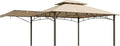 Garden Winds Reinforced RipLock 350 Replacement Canopy Top Cover Compatible with Casual Way Awning 10'x 12' Gazebo Model 8633934 - Beige