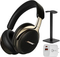 Bose (2nd Gen QuietComfort Ultra Bluetooth Headphones, Wireless Headphones with Spatial Audio, Over Ear Noise Cancelling with Mic, Up to 30 Hours of Play time + 20W Wall Charger (Desert Gold)