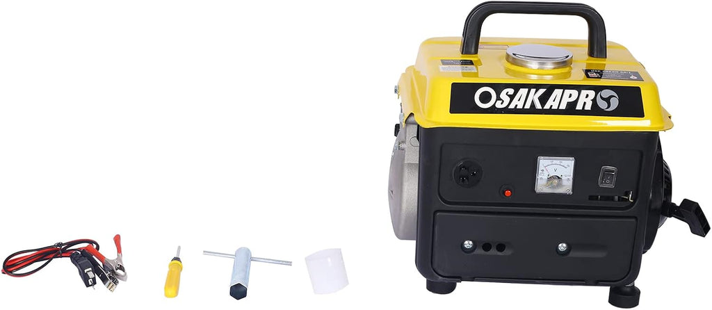 Portable Outdoor Generator, Low Noise Gas Powered Generator for Home Use, 71CC 2-Stroke Engine, 800-Watt Rated Power, EPA Compliant, Perfect for Camping & Tailgating-Yellow
