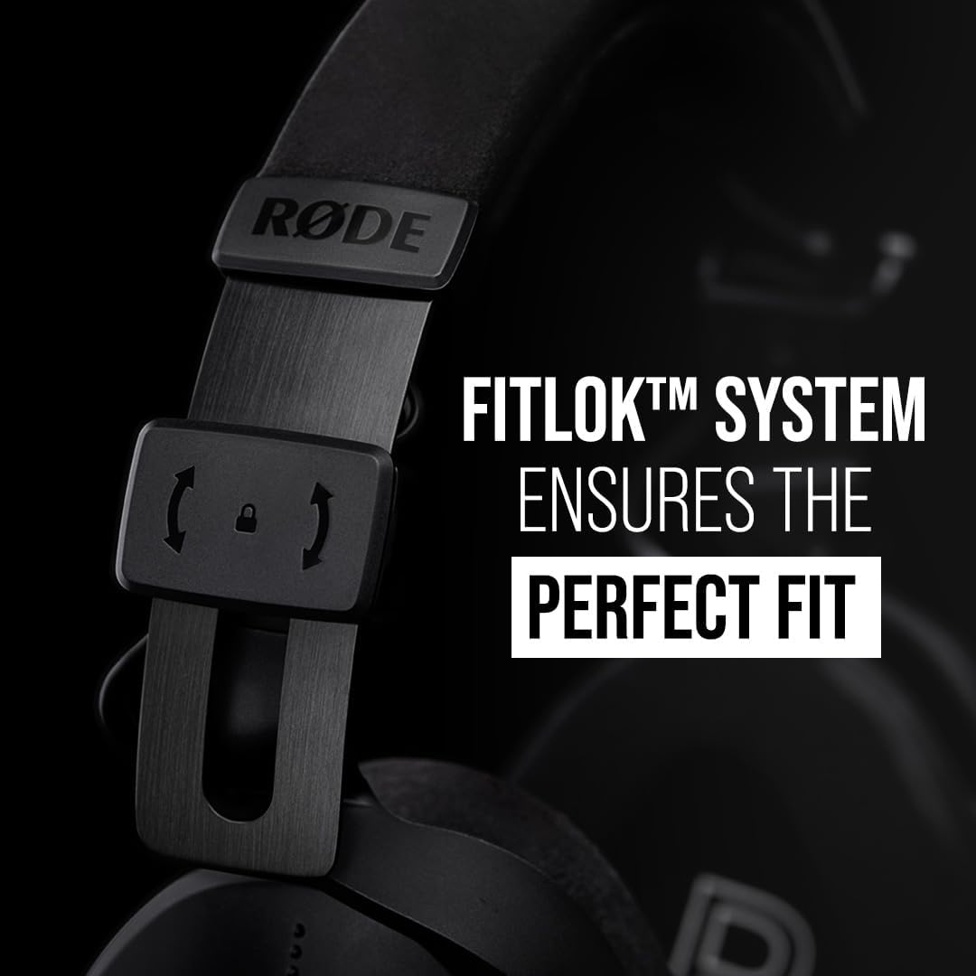 RØDE NTH-100 Professional Over-ear Headphones For Content Creation, Music Production, Mixing and Audio Editing, Podcasting, Location Recording,Black