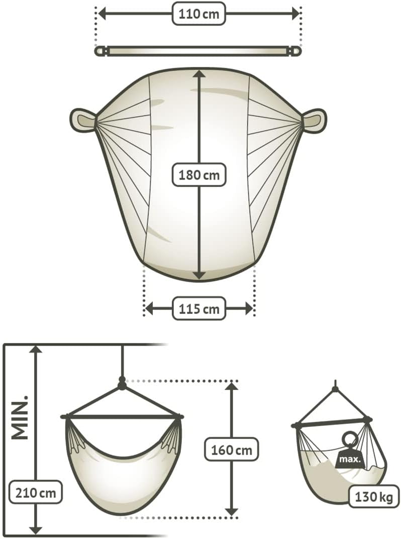 Comfort Hammock from Bio-Cotton by LA SIESTA