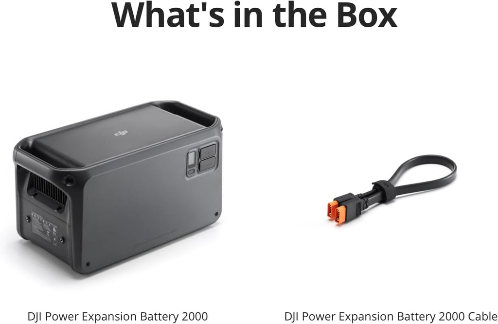 DJI Expansion Battery 2000, 2048Wh High-Capacity Expansion Battery for DJl Power 1000/2000, Extra Expandable Energy for Portable Generator, HomeBackup, Camping, RVs, Emergency
