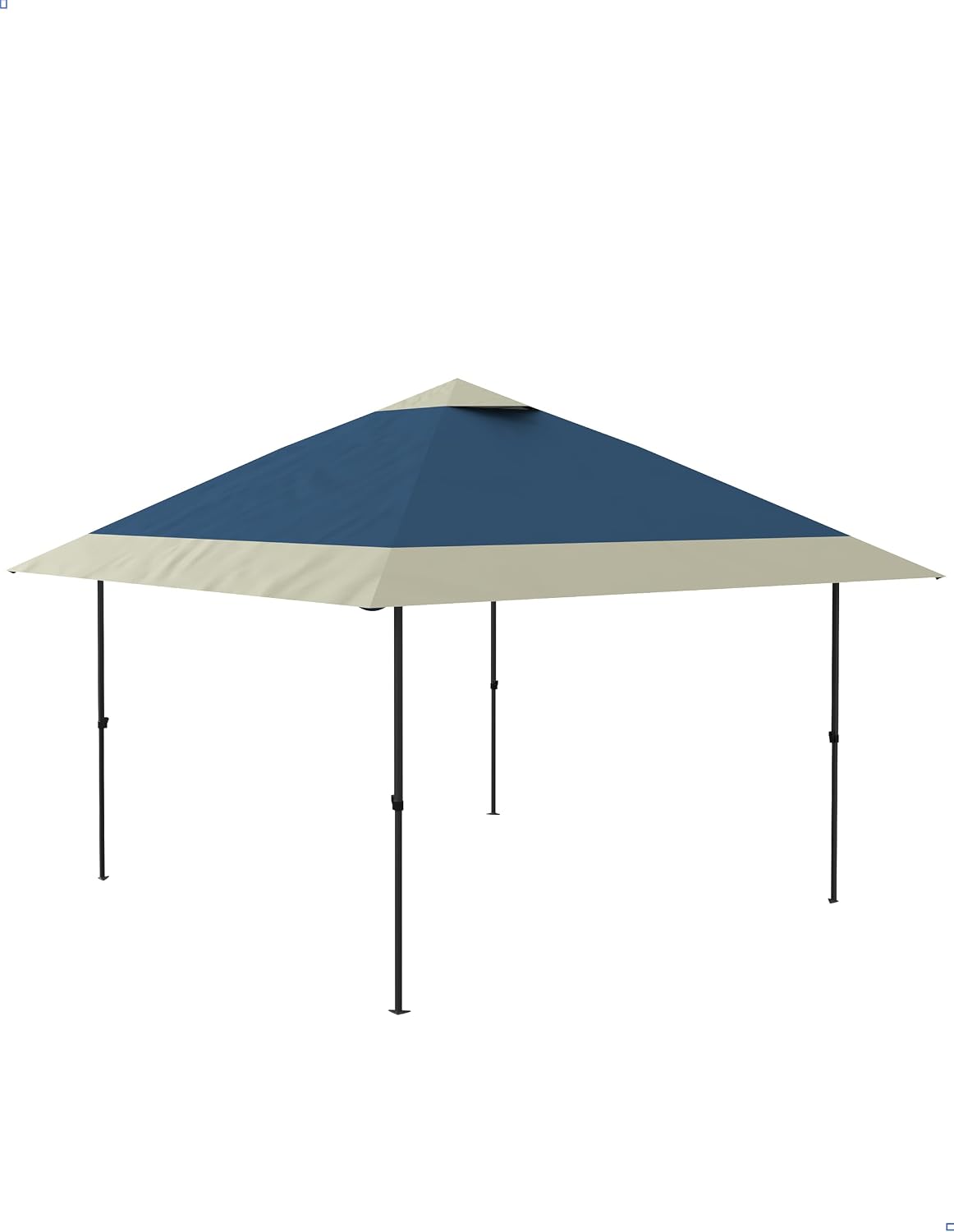 KYBOLT 12x12 Pop Up Gazebo Outdoor Canopy Shelter with 4 Stanbags, 8 Stakes Instant Gazebo Tent for Lawn, Garden, Backyard Deck (Navy Blue + Taupe)