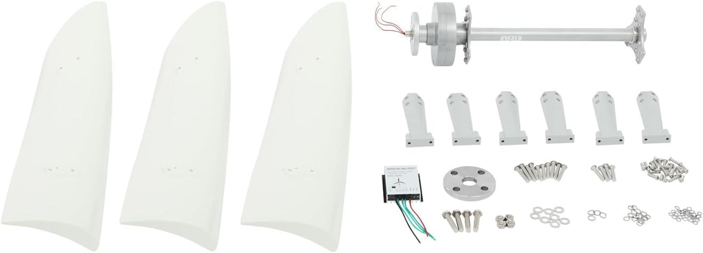 Wind Turbine Generators Kit, 100W 12V/24V 3 Blades Vertical Axis Wind Turbine Generator with Controller, Permanent Magnet Levitation Generator Winds Turbine Kit for Boats (24, Volts)