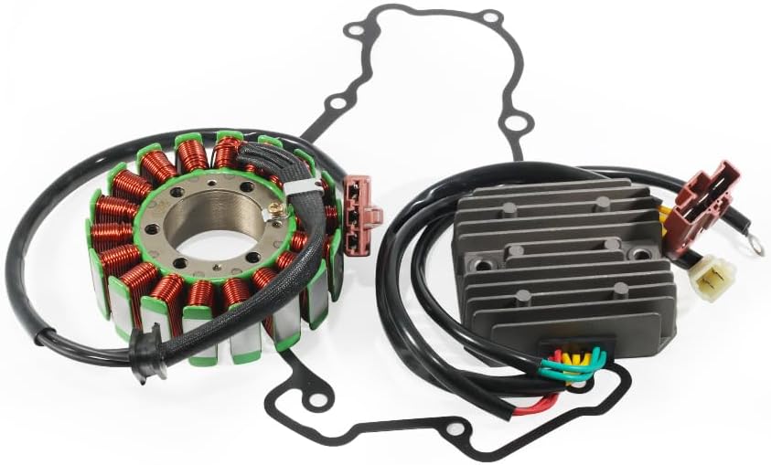 Stator Coil, Regulator Rectifier, Gasket Set Compatible with for KTM 950 Adventure 2003-2005 for KTM 950 ADV 2006, for KTM 990 Adventure 2007-2012, for KTM 990 Supermoto T 2011-2013