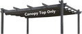 Pergola Shade Cover Replacement Canopy Top Compatible with 10 X 12 ft 6-Bar Pergola Frames - Gray (Canopy Size 116' W x 120' L, Canopy Top Only)