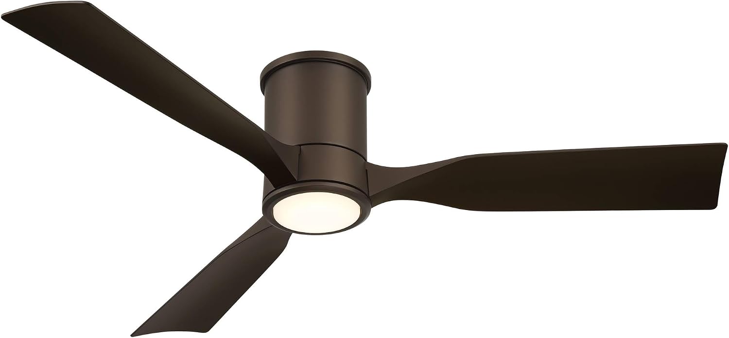 Casa Vieja 56' Keel Modern Indoor Cottage Core Outdoor Ceiling Fan 3 Blade LED Light Remote Control Emperial Bronze Finish Blades Bedroom Patio Living Room Hugger Damp Rated Flush Mount Garage
