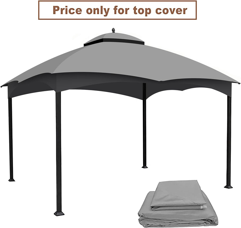 Replacement Canopy Top for Lowe's Allen Roth High Performance Ripstop Heavy Duty Gazebo Roof Gazebo Top with Air Vent 10X12 Gazebo Cover,Gray