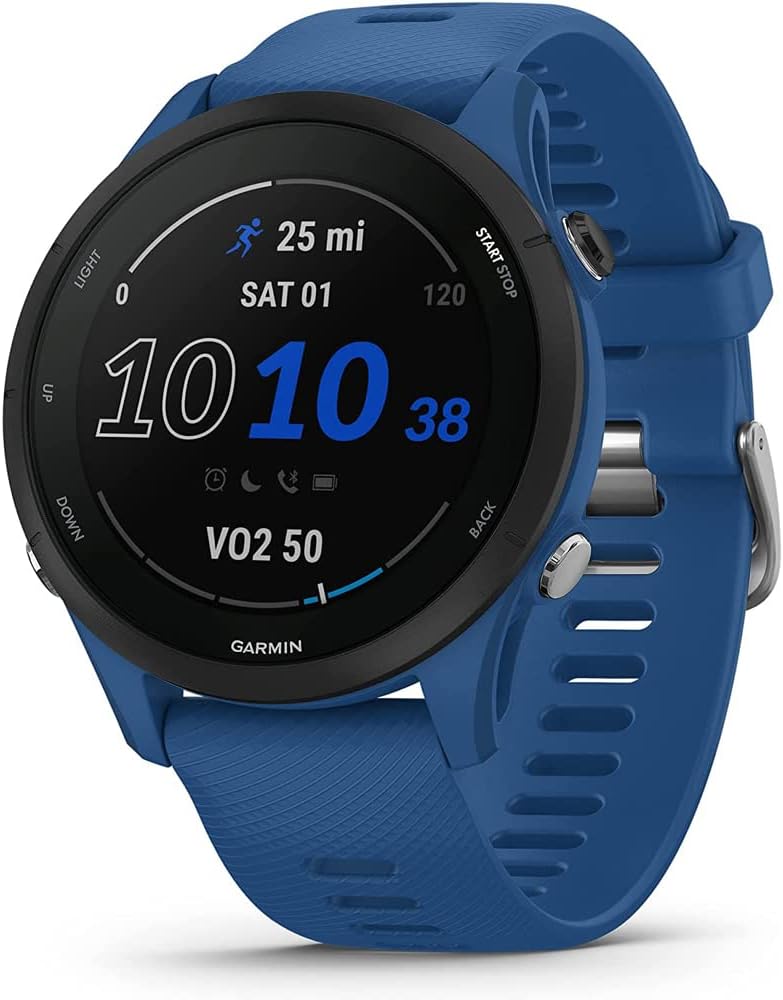 Garmin 010-02641-01 Forerunner 255 GPS Smartwatch Tidal Blue | Official USA Partner Model | Bundle with 2 YR CPS Enhanced Protection Pack