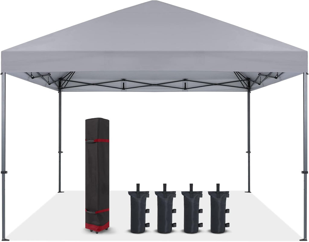 COOSHADE Durable Easy Pop Up Canopy Tent 12x12Ft(Gray)