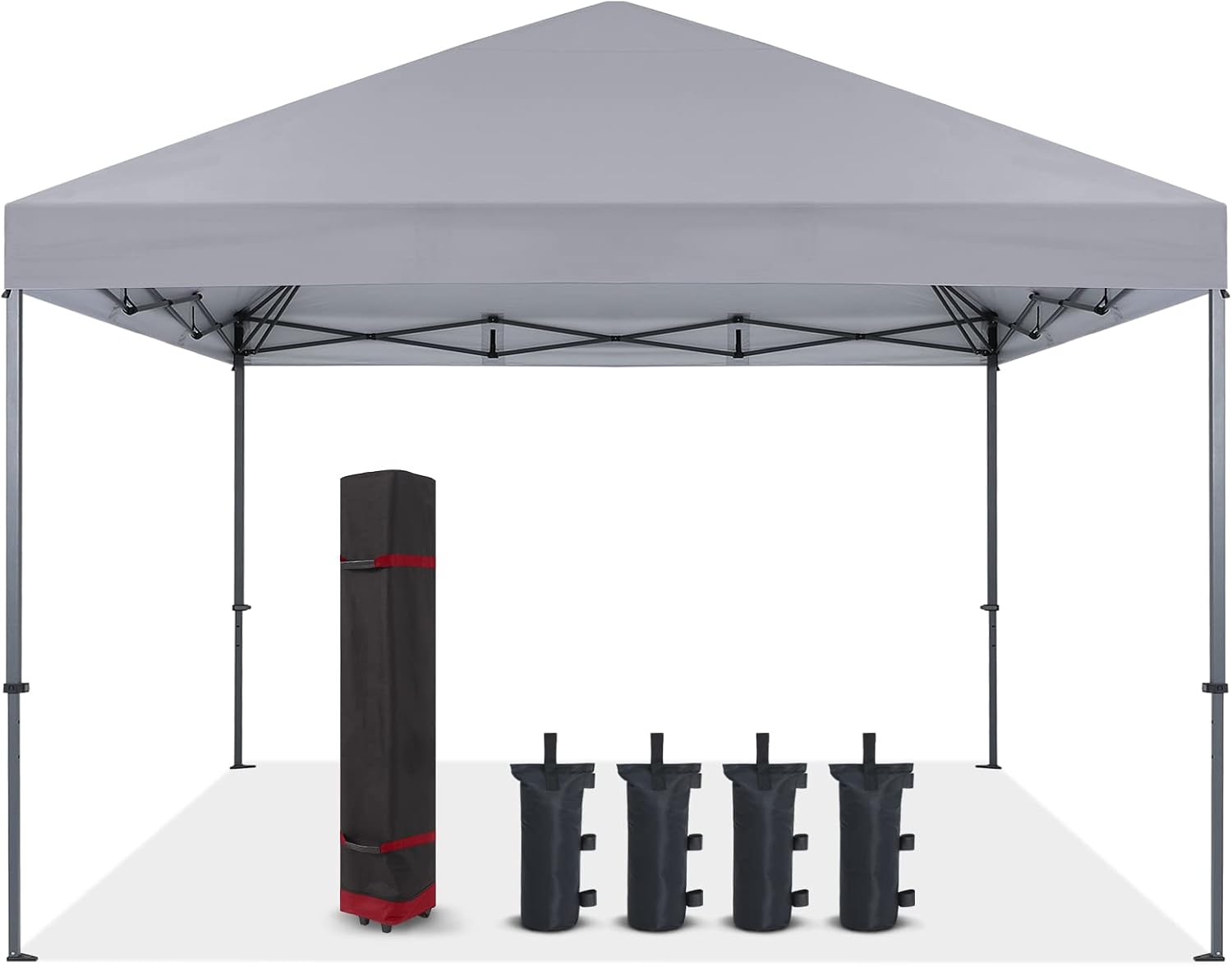 COOSHADE Durable Easy Pop Up Canopy Tent 12x12Ft(Gray)