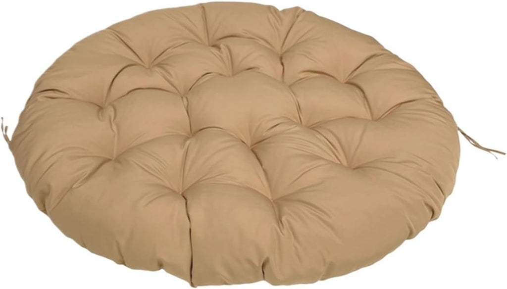 Ergonomic Wicker Papasan Chair Cushion, Round Papasan Swivel Chair Cushion, Rocking Chair Cushion for Outdoor Indoor(Khaki,51 * 51 in)