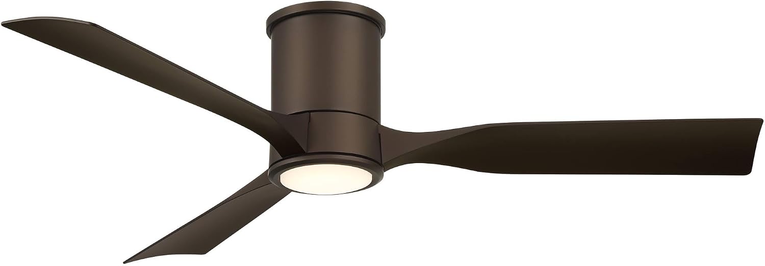 Casa Vieja 56' Keel Modern Indoor Cottage Core Outdoor Ceiling Fan 3 Blade LED Light Remote Control Emperial Bronze Finish Blades Bedroom Patio Living Room Hugger Damp Rated Flush Mount Garage