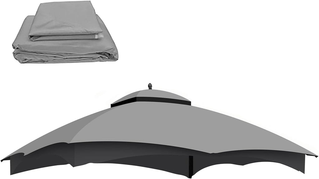 Replacement Canopy Top for Lowe's Allen Roth High Performance Ripstop Heavy Duty Gazebo Roof Gazebo Top with Air Vent 10X12 Gazebo Cover,Gray
