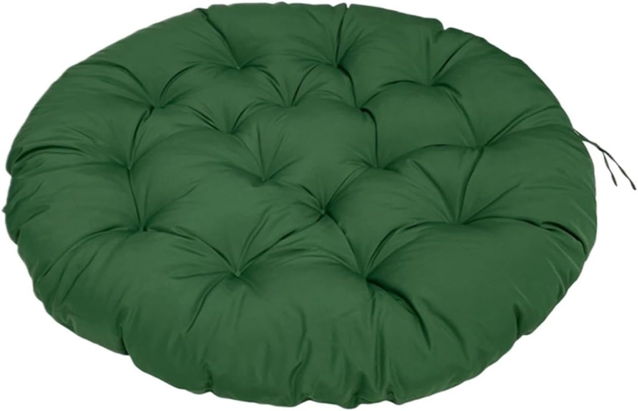 Ergonomic Wicker Papasan Chair Cushion, Round Papasan Swivel Chair Cushion, Rocking Chair Cushion for Outdoor Indoor(Green,51 * 51 in)