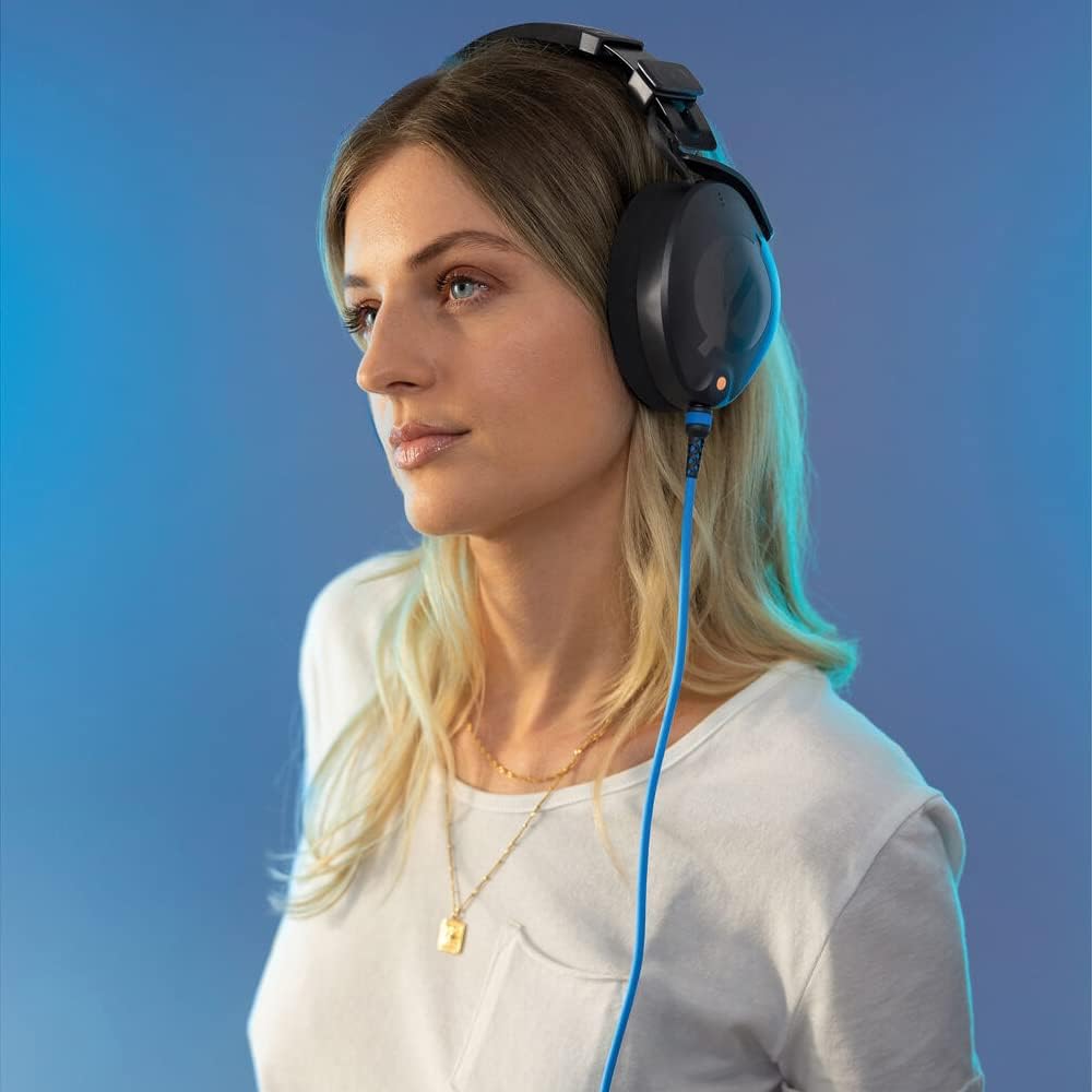 Rode NTH-100 Professional Closed-Back Over-Ear Headphones Bundle NTH-Cable (Blue, 3.9') and Auray Headphones Holder