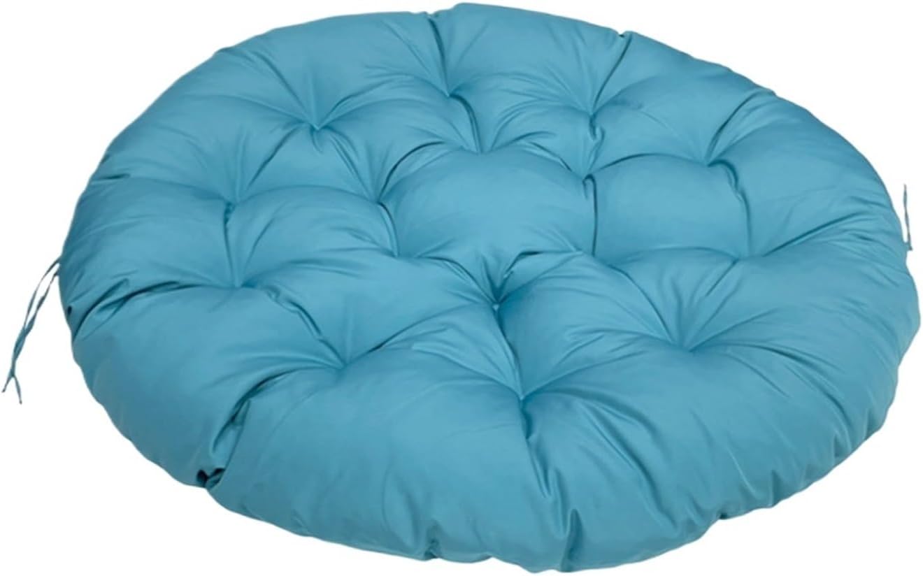 Ergonomic Wicker Papasan Chair Cushion, Round Papasan Swivel Chair Cushion, Rocking Chair Cushion for Outdoor Indoor(Blue,51 * 51 in)