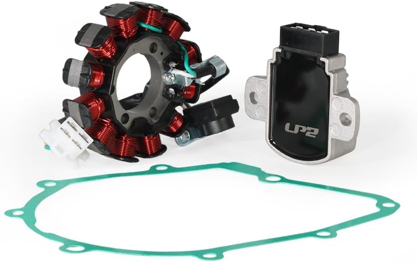 Stator Coil, Regulator Rectifier, Gasket Set for Honda MSX125 Grom 125 2014-2015, Stator Assy OEM: 31120-K26-901 /Regulator OEM: 31600-K26-921 /Generator Cover OEM: 11395-KPH-901