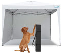 Quictent 10x10 Pop Up Canopy Tent with 2 Sidewalls, Instant Setup Gazebo for 1 Person, Portable & Compact, Waterproof & UV Protection, Ideal for Camping, Beach, Parties, and Outdoor Events