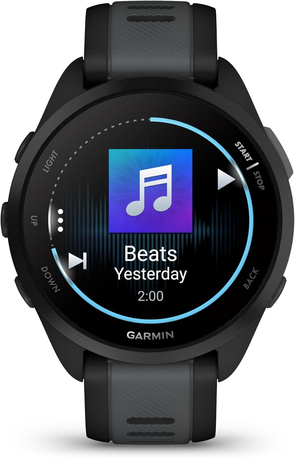 Garmin Forerunner 165 Music GPS Running Smartwatch, Fitness Tracker Smart Watch for Men and Women Bundle with Accessories - Black/Slate Gray