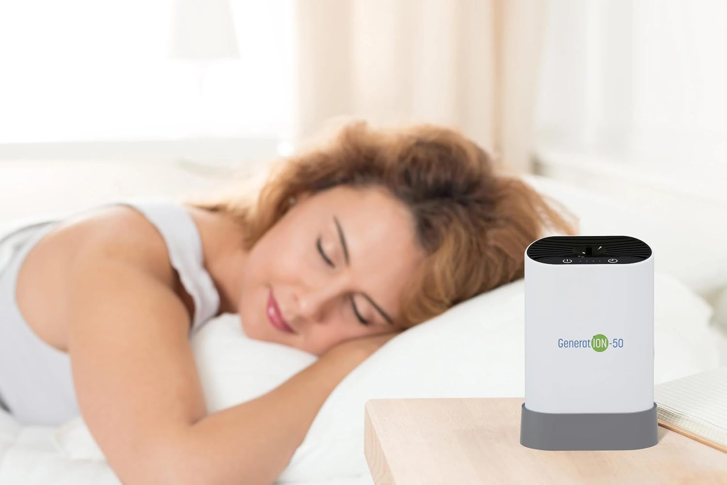 HealthyLine Generation 50 Negative Ion Generator - Small Personal Air Ionizer with Highest (50 million negative ions/cc) Output - Ozone Free, Filterless Mobile Travel - Rechargeable