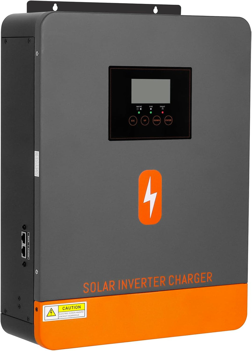 4200W Solar Inverter, 24VDC to 220/230VAC, Off-Grid All-in-One Charger Hybrid Inverter, w/ 120A MPPT Controller, Max PV Array 6200W, Max PV Array 500Vdc, for 24V Lead Acid & Lithium Battery, Home, RV