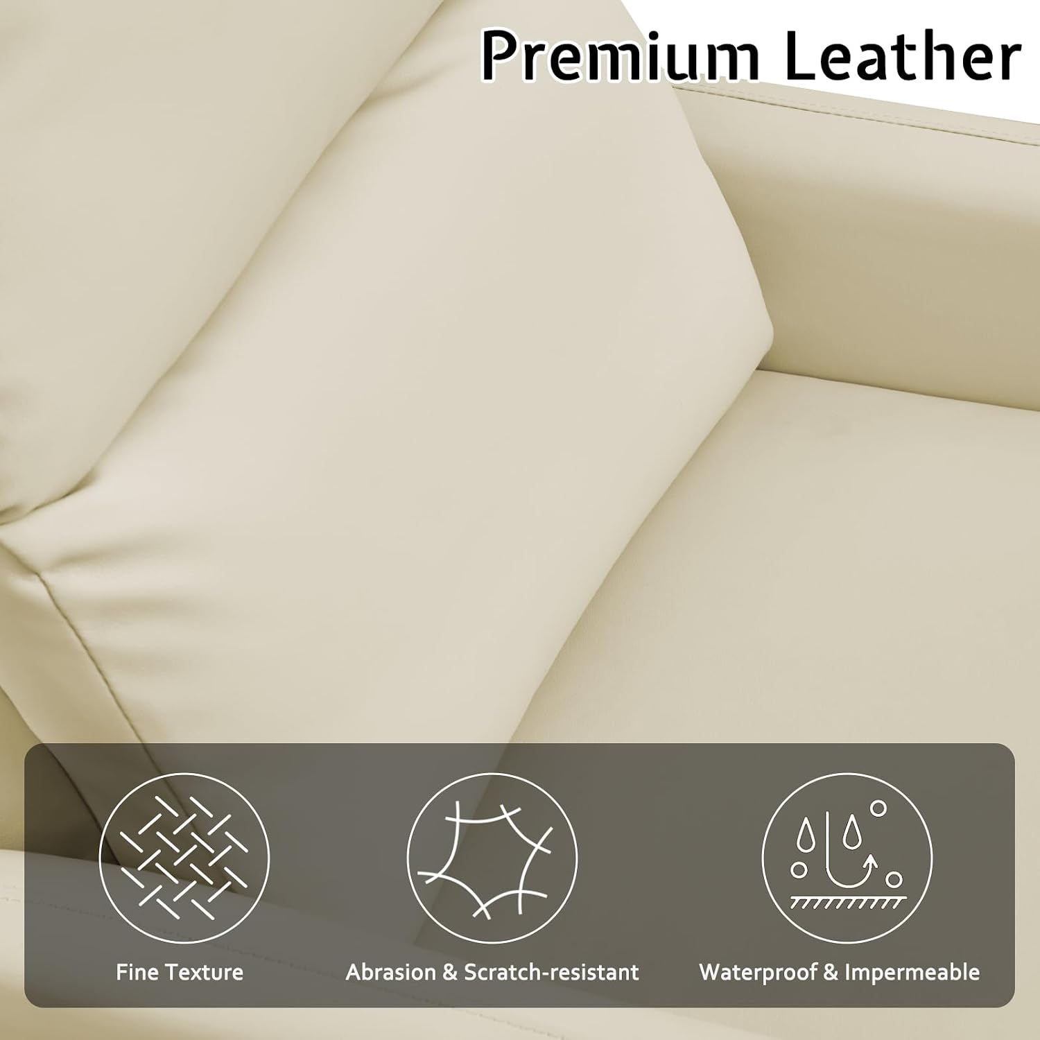 Jocisland Nursery Glider Chairs, Swivel Rocking Chair, Massage Rocker Recliner with High Back for Living Room Bedroom, Comfy Upholstered Modern Nursing Reclining Single Sofa, White Teddy