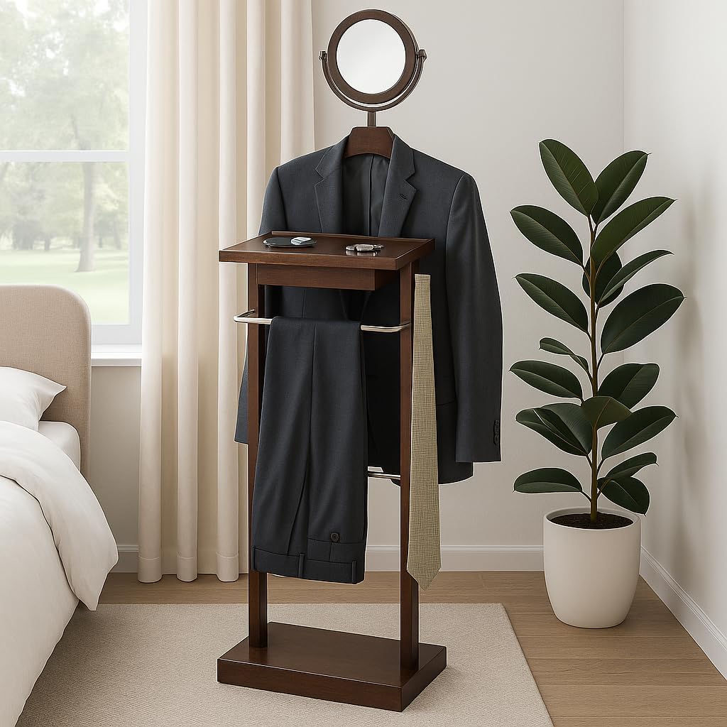 Ergode Valet Stand: Compact Organizer for Clothing & Accessories (Matte Grey)