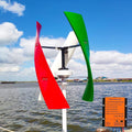 1000W 12V Wind Turbine Generator VAWT 3 Blades Vertical Axis Wind Turbine Kit 1KW Wind Power Generator with MPPT Controller for Home Industrial Camping Boat Use