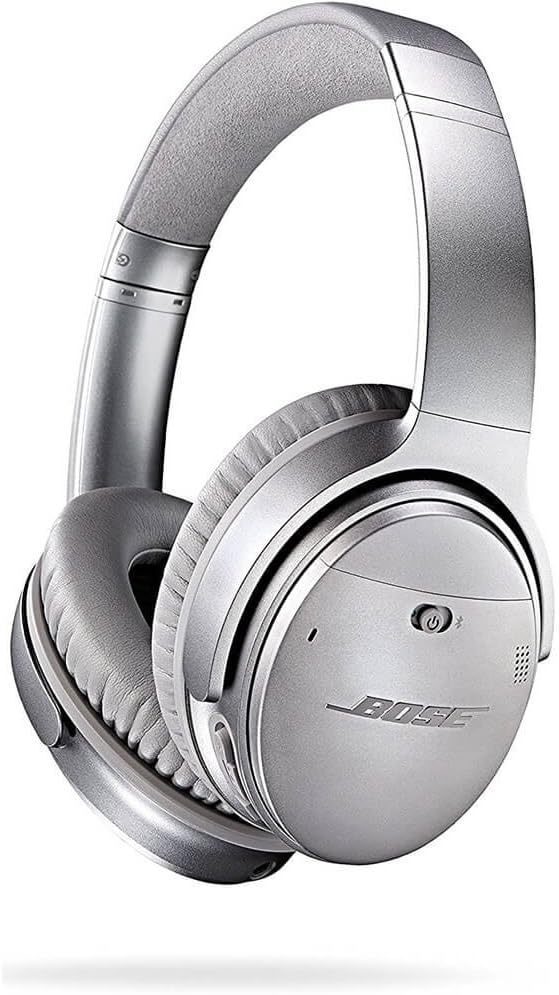 Bose QuietComfort 35 II Noise Cancelling Bluetooth Headphones— Wireless, Over Ear Headphones with Built in Microphone and Alexa Voice Control, Silver