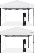 BTExpert 10x10 Set of 2, One Push Instant Canopy Pop Up Tent Easy 1-Touch Portable Folding Shelter Outdoor Gazebo Shade w/Adjustable Height Carrying Wheeled Bag Party Event Picnic Easy Setup