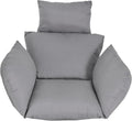 Hanging Chair Rocking Rattan Swing Seat Cushion for Outdoor Garden Hanging Basket Hanging Egg Chair Cushion Pad Replacement Cushion(Gray)