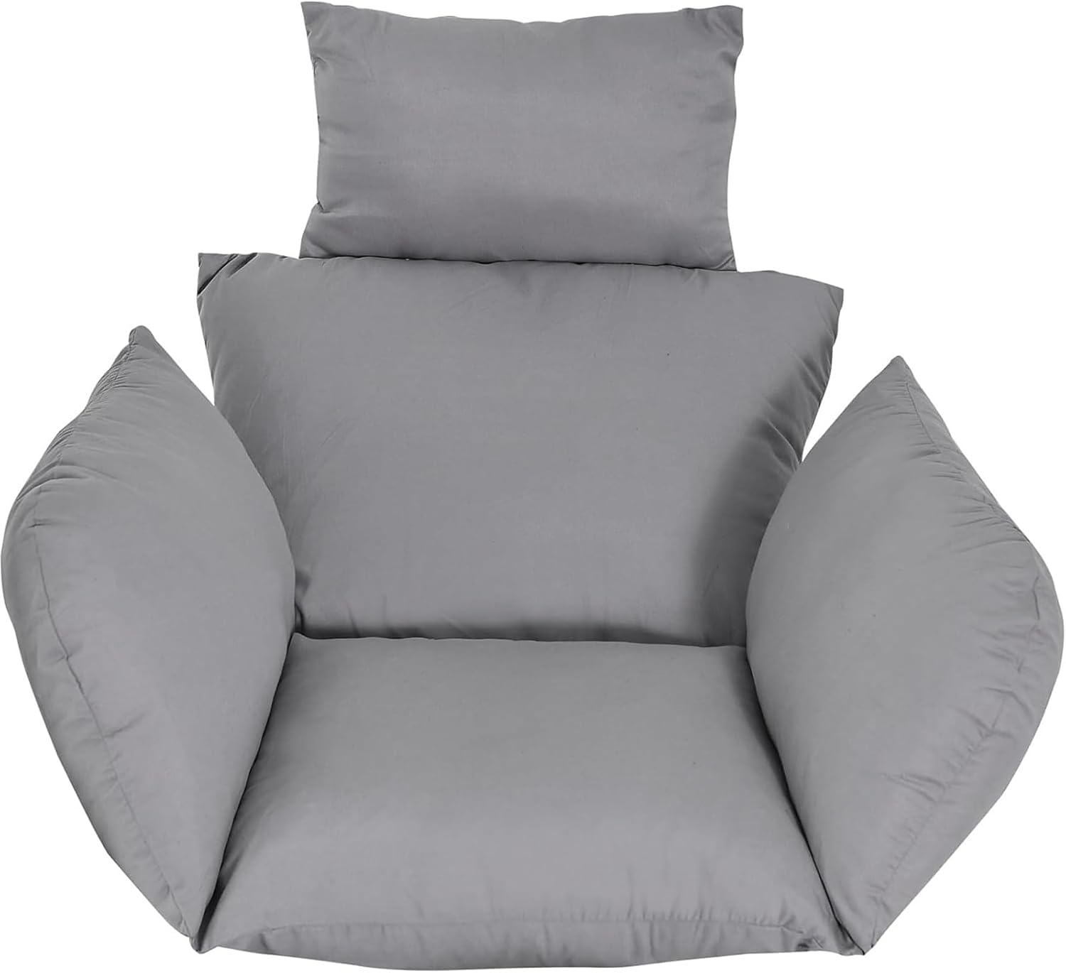 Hanging Chair Rocking Rattan Swing Seat Cushion for Outdoor Garden Hanging Basket Hanging Egg Chair Cushion Pad Replacement Cushion(Gray)