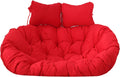 Double Rocking Chair Cushion, Thick Chair Cushion for Hanging Basket Chair, Egg Hanging Chair, Rattan Chair, Wicker Chair Cushion for Indoor Outdoor Patio Garden, Egg Chair Cushion only ( Color : Red