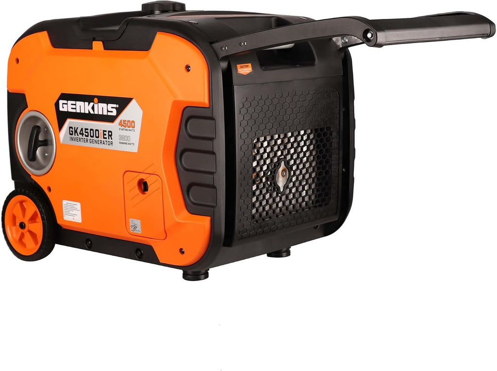 Genkins 4500W Portable Inverter Generator Gas Powered Pure Sine Wave Lightweight Quiet Electric and Remote Start Parallel Capability for Camping RV Home Backup