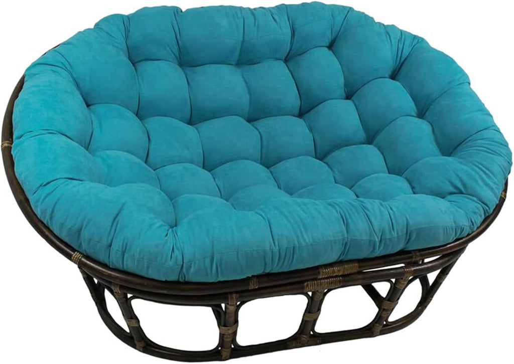 Large Double Papasan Chair Cushion, Outdoor Waterproof Hanging/Egg/Swing/Hammock Chair Cushions Thicken Comfortable Soft Garden Chair Pad Indoor Room Decoration,Waterproof Blue,65 * 45 in