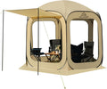 JELUCAMP 10x10 FT Pop Up Screen House Tent - Instant Screened Gazebo Canopy with Mosquito Net, Portable Backyard Tent for 4-6 People, Easy Setup Patio Shelter for Camping, BBQ, Sports & Outdoor