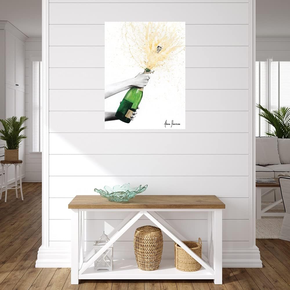 Fine Art Canvas Golden Canvas Wall Decor by Artist Marta Wiley for Living Room, Bedroom, Bathroom, Kitchen, Office, Bar, Dining & Guest Room - Ready to Hang - 42 in x 56 in