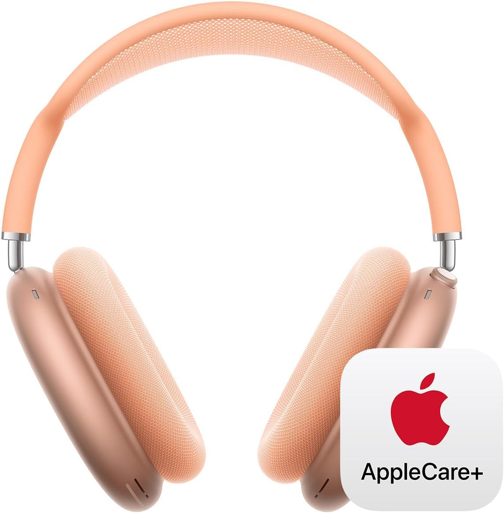 Apple AirPods Max Wireless Over-Ear Headphones, Pro-Level Active Noise Cancellation, Transparency Mode, Personalized Spatial Audio - Orange with AppleCare+ (2 Years)
