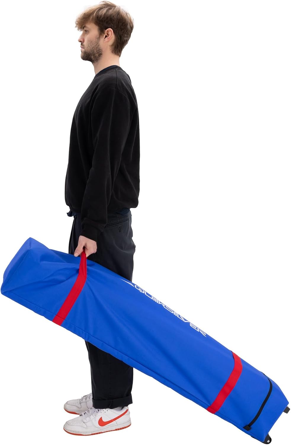 QUIKSILVER Blue 10x10 Pop Up Canopy Shade Tents for Outdoors - Foldable Gazebo Tent, Portable Shade for Yards, Beach, Parties Also Includes a Wheeled Carry Bag