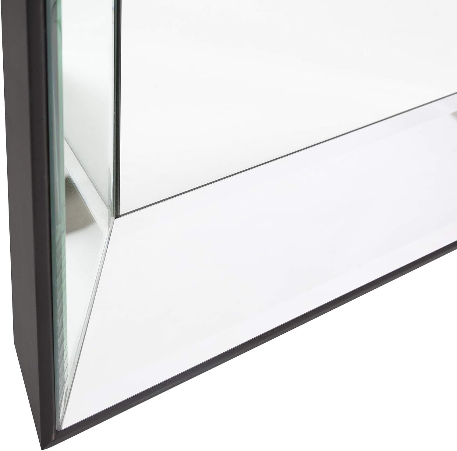 Howard Elliott Collection Vogue Inward Rectangular Hanging Wall Mirror, Large Silver Decorative Wall Mounted Vanity Mirror with Glass Frame for Bedroom, Living Room & Entryway, 24 x 24 Inch