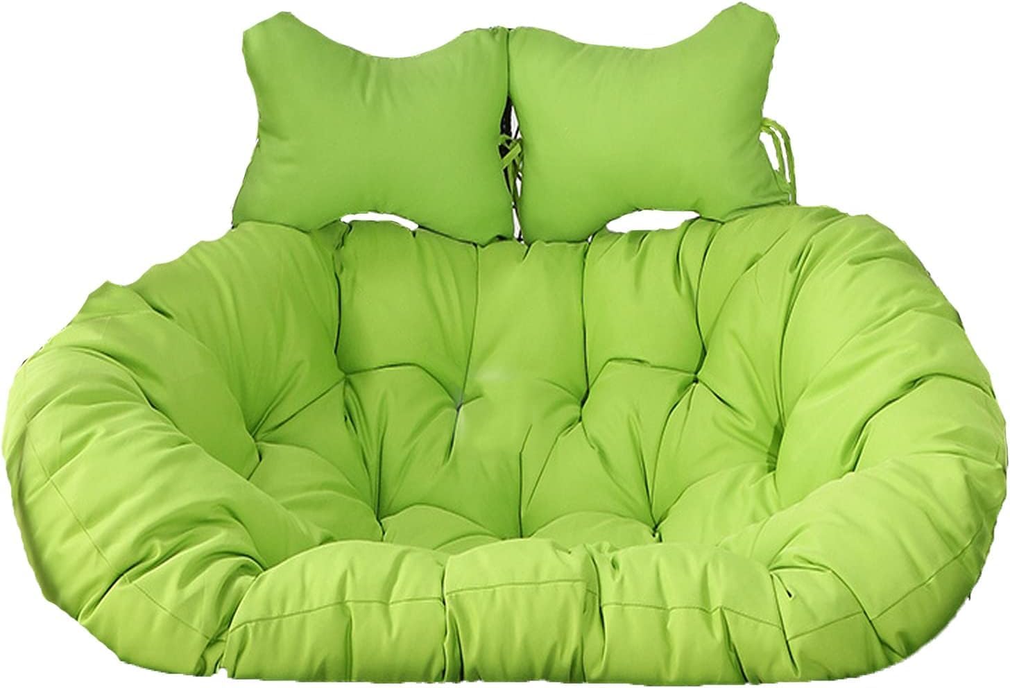 Double Rocking Chair Cushion, Thick Chair Cushion for Hanging Basket Chair, Egg Hanging Chair, Rattan Chair, Wicker Chair Cushion for Indoor Outdoor Patio Garden, Egg Chair Cushion only ( Color : Gree