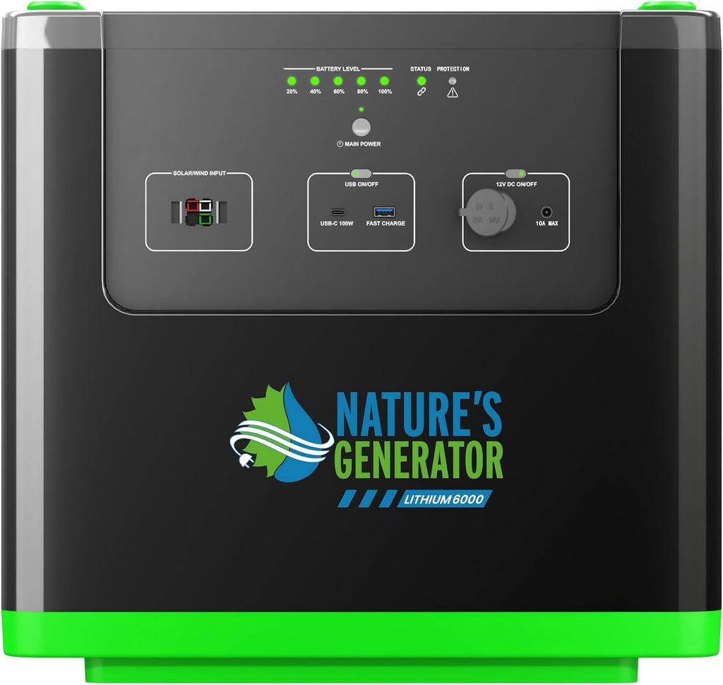 Natures Generato 6000W Solar Generator 3840Wh Lithium Power Pod