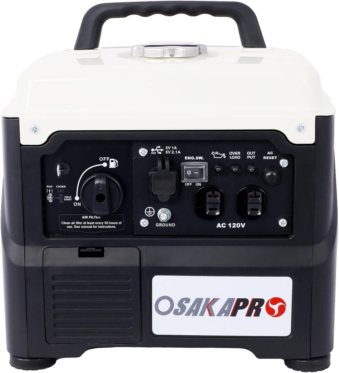 Portable Inverter Generator, 1200W Ultra-Quiet Gas Engine, Epa Compliant, Eco-Mode Feature, Ultra Lightweight For Backup Home Use & Camping