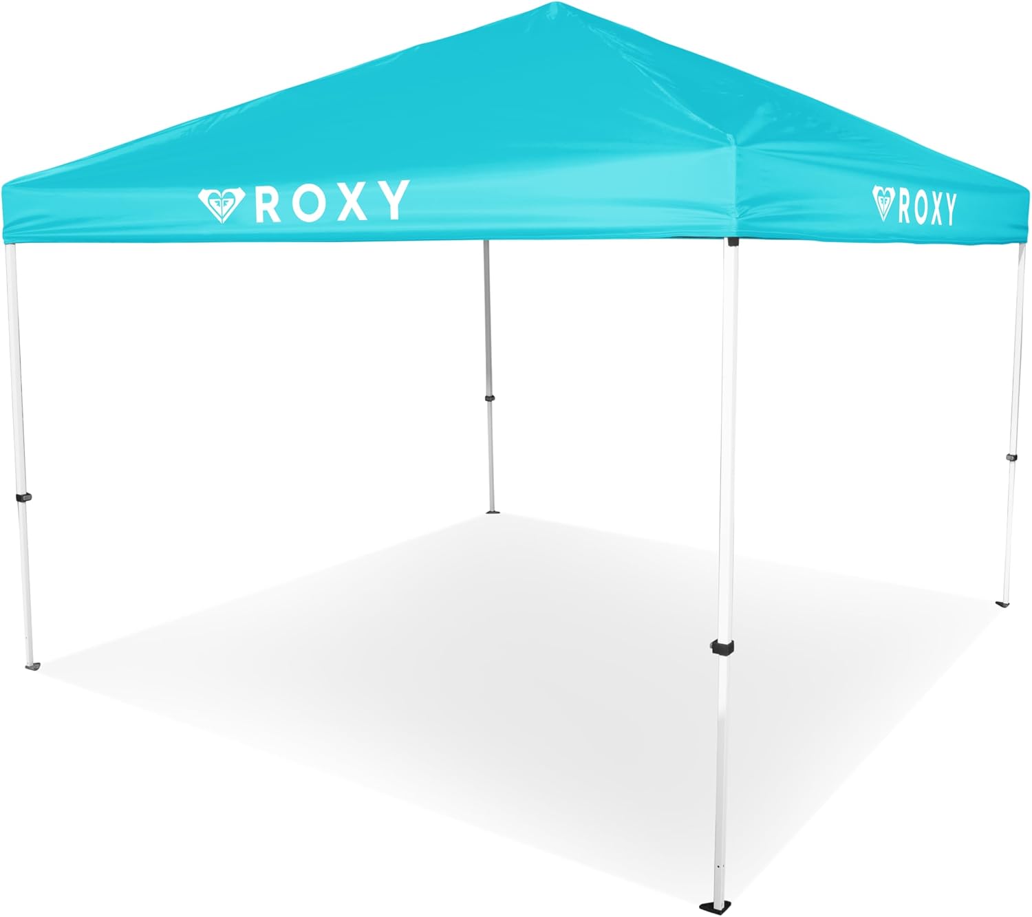 Roxy 10x10 Pop Up Canopy – UPF 50+ Outdoor Beach Tent with One-Push Setup – Portable Shade Shelter for Beach, Tailgate, Festivals, Camping – Water-Resistant Folding Gazebo with Wheeled Bag