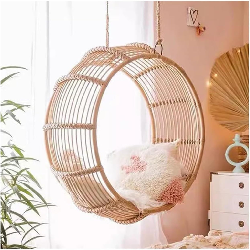 Home Rattan Chairs- Outdoor Balcony Hanging Basket Rocking Chair Household Hanging Swing Hammock Indoor Hanging Chair Patio Lounge Chair