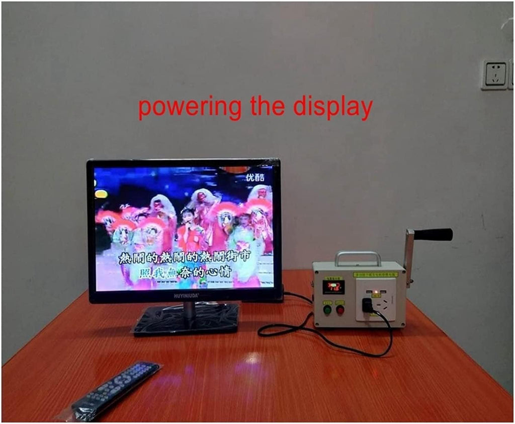 Hand Generator Hand Crank Generator Outdoor Mobile Power Supply Large-Capacity Portable Manual Power Supply for Home use (Color : 10400 mAh, Size : 150W)