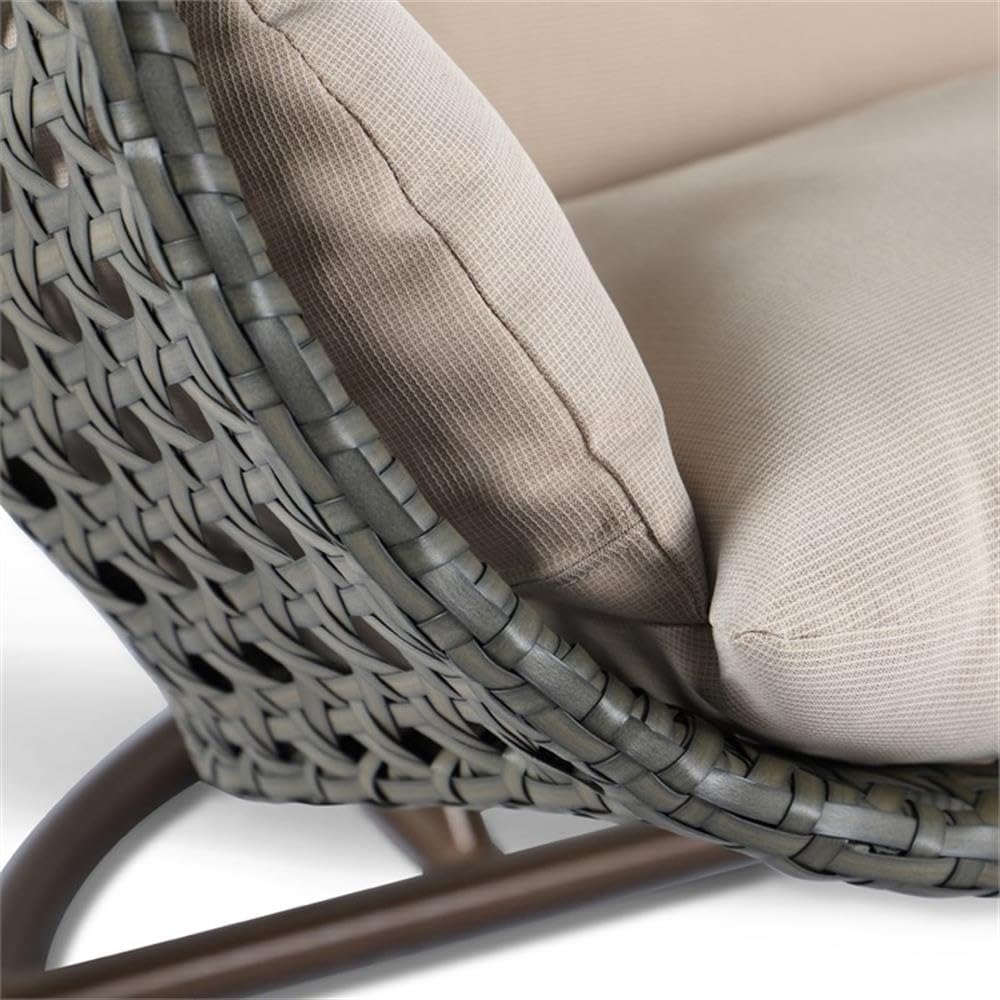 LeisureMod 2 Person Wicker Egg Chair Outdoor Indoor Bedroom Patio Hanging Lounge Swing Hammock Chairs with Beige Stand and UV Resistant Cushions (Beige)