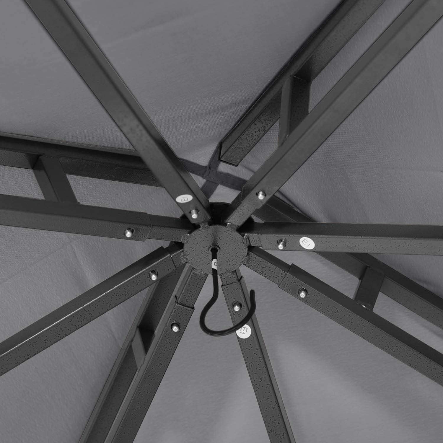 ABCCANOPY Gazebos for Patios 10x12 - Outdoor Steel Frame Gazebo for Lawn Backyard Garden Deck (Dark Gray)