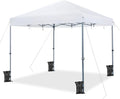 Yaheetech 12x12 Pop Up Canopy Easy Set-up Tent, Portable Outdoor Canopy Instant Tent, Commercial Gazebo with Wheeled Carry Bag & 4 Sandbags for Home, Party & Outdoor Activities, White
